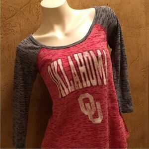 Pro Player OU University of Oklahoma Sooners Ladies Marled Shirt Sz M (7/9)